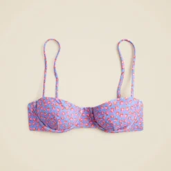 Balconette underwire bikini top in summer fields print