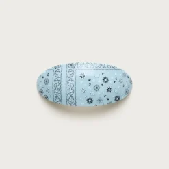 Bandana-print oval hair clip