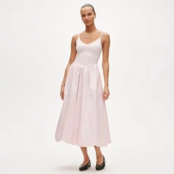 Basque-waist mixy dress
