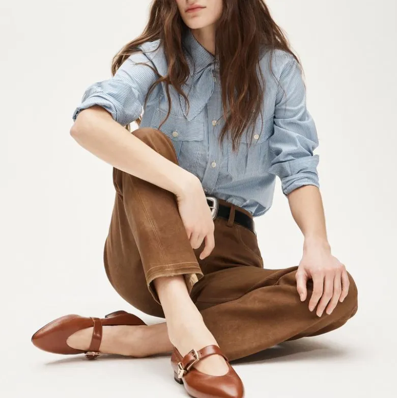 Bea Mary Jane ballet flats in leather