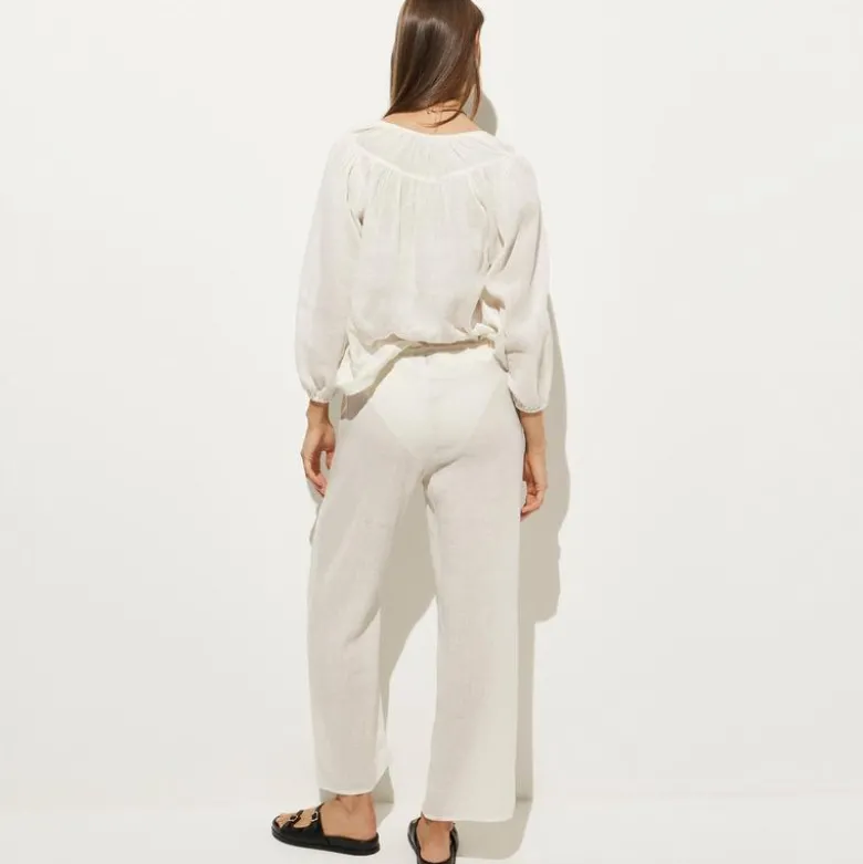 Beach pant in Hampton linen-blend