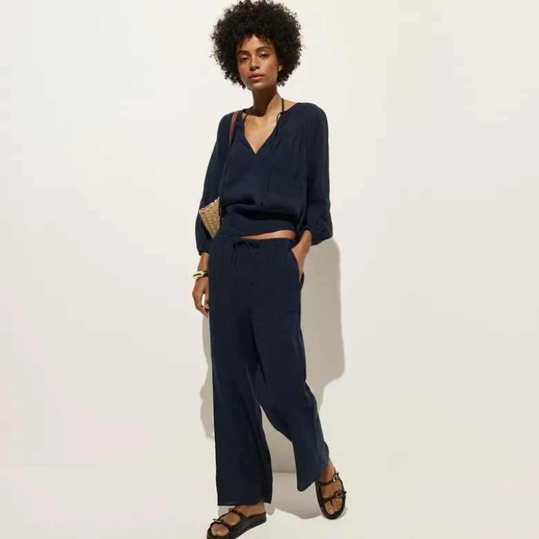 Beach pant in Hampton linen-blend