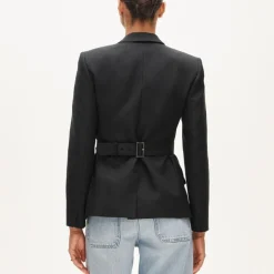 Belted blazer in Gramercy linen blend