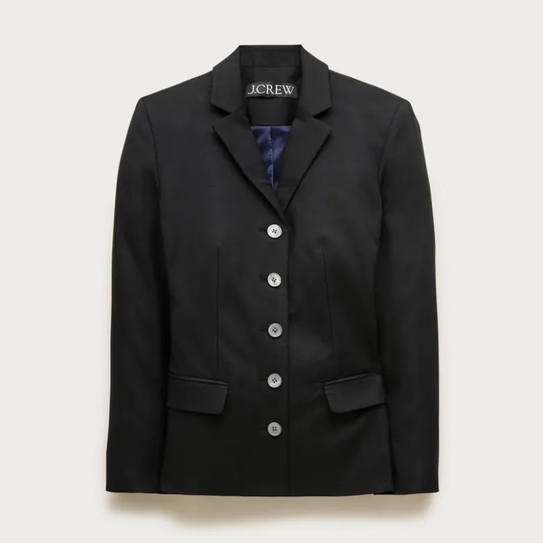 Belted blazer in Gramercy linen blend
