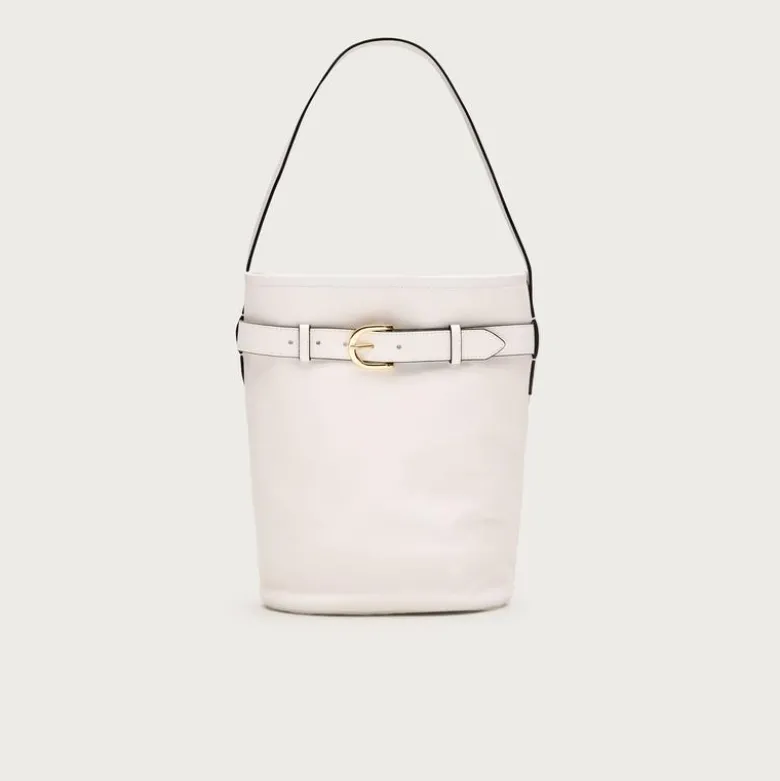 Berkeley belted bucket bag in leather