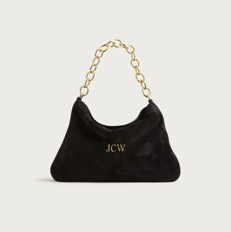 Berkeley chainlink shoulder bag in suede
