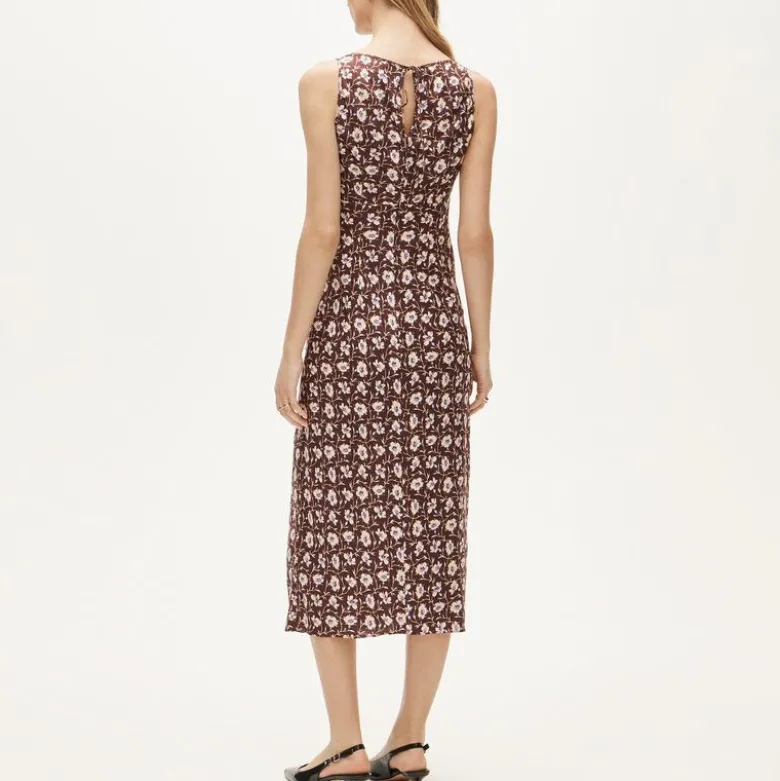 Bias-cut slip dress in floral print