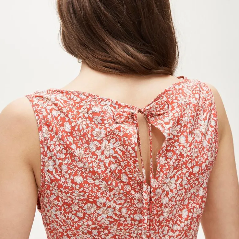 Bias-cut slip dress in Liberty® Lizzy floral fabric