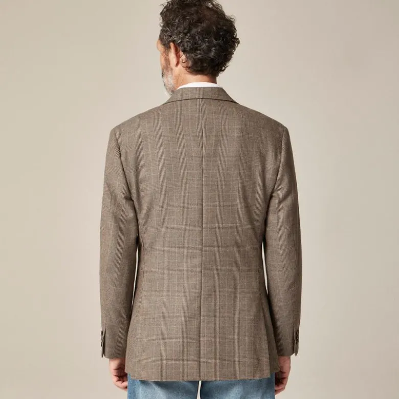Blazer in English cotton-wool blend twill