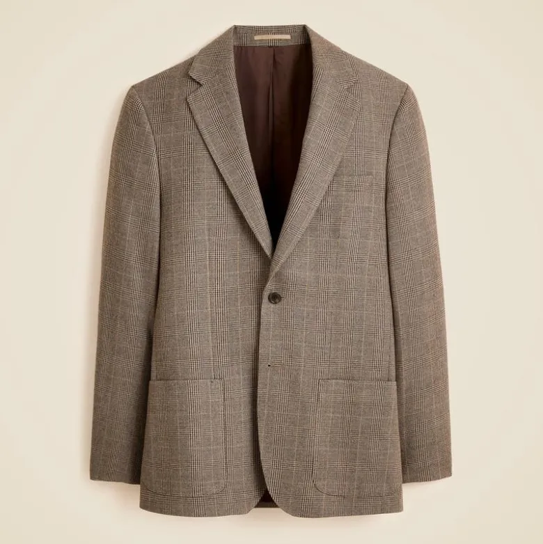Blazer in English cotton-wool blend twill