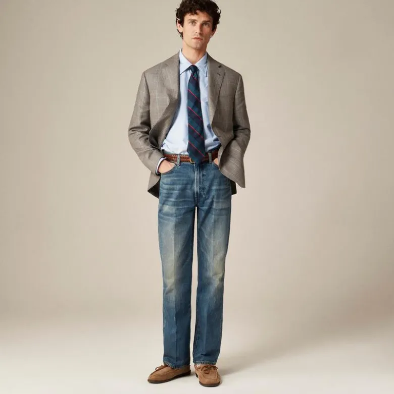 Blazer in English wool-linen blend