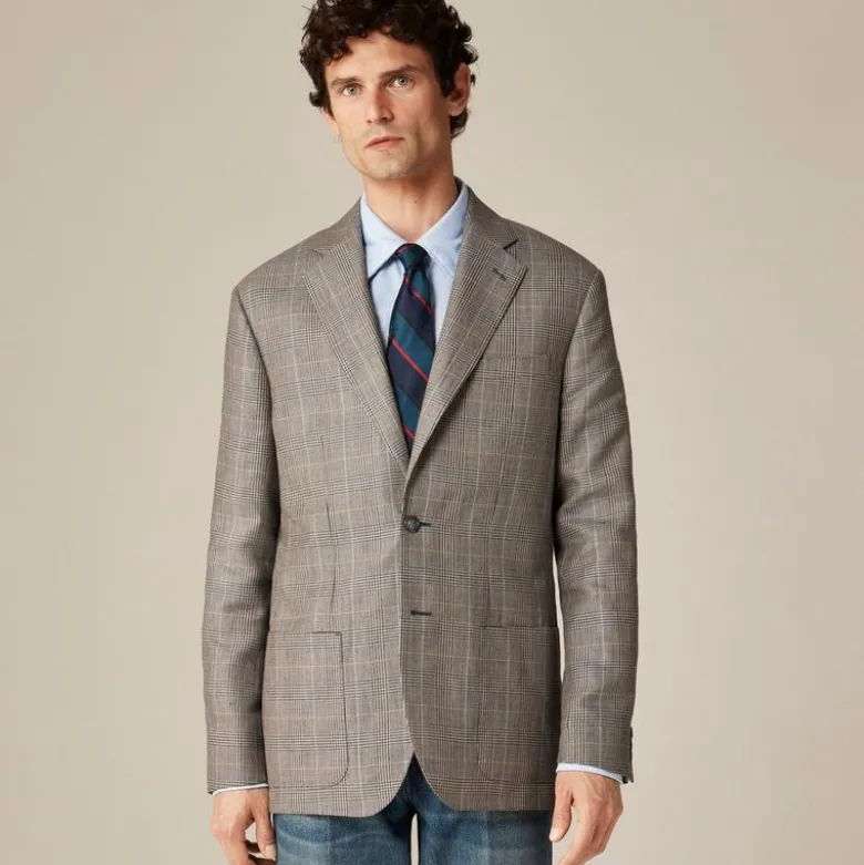 Blazer in English wool-linen blend