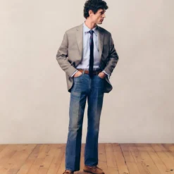 Blazer in English wool-linen blend