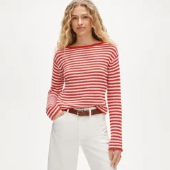Boatneck sweater in stripe