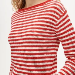 Boatneck sweater in stripe