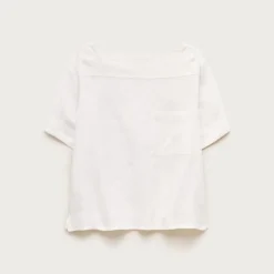 Boatneck tee in linen