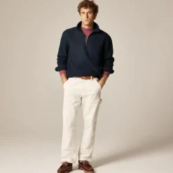 Boiled rib quarter-zip pullover
