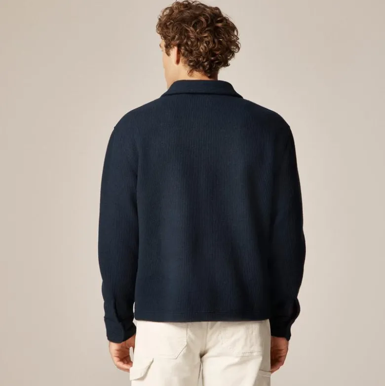 Boiled rib quarter-zip pullover