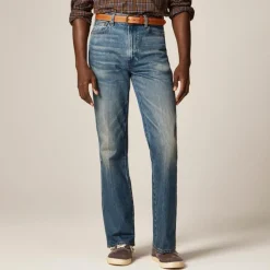 Bootcut creased jean in vintage medium wash