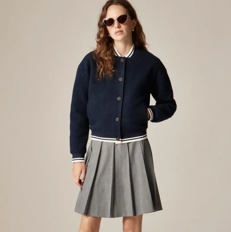Bouclé flight jacket