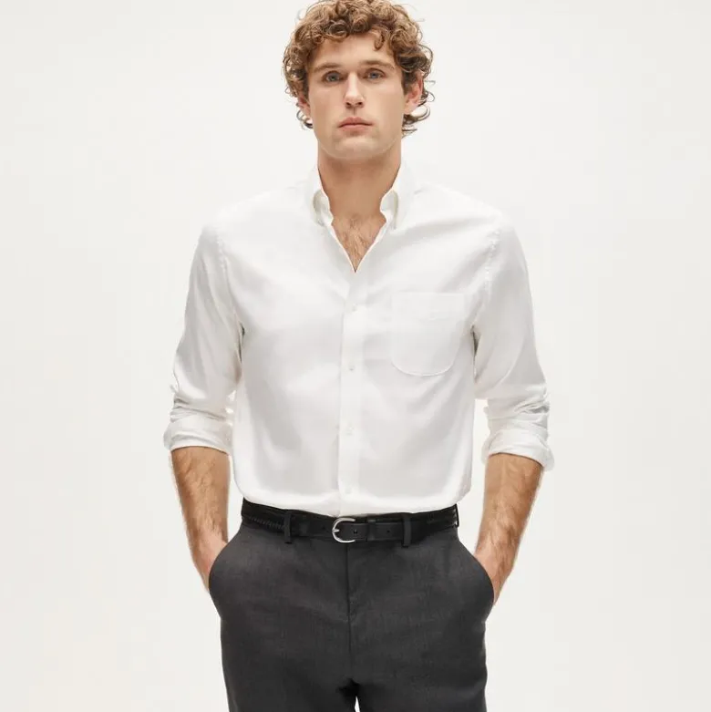 Bowery performance stretch oxford shirt with button-down collar