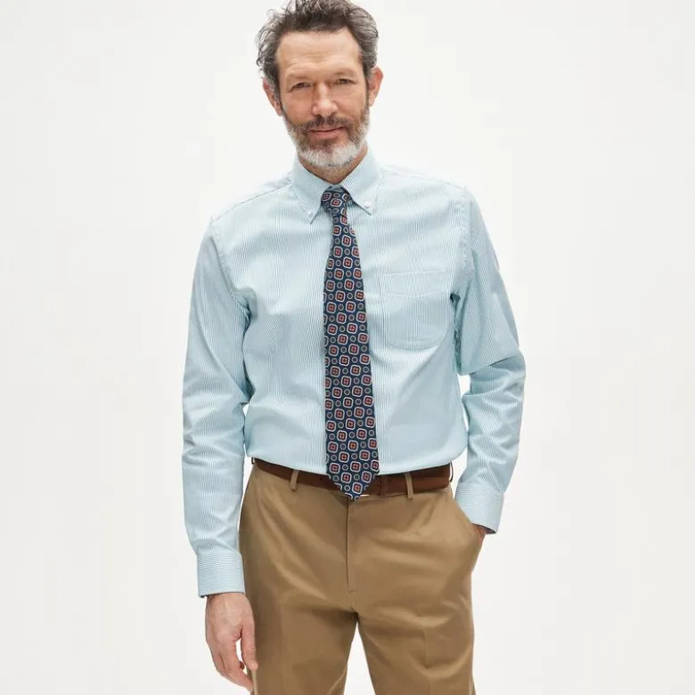 Bowery performance stretch oxford shirt with button-down collar