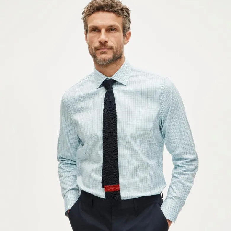 Bowery performance stretch dress shirt with spread collar