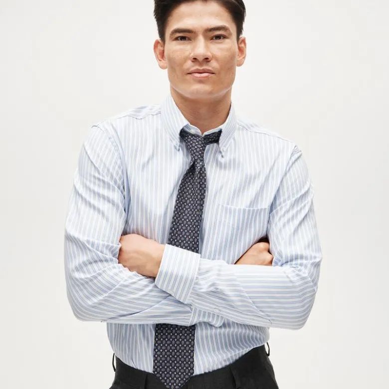 Bowery performance stretch oxford shirt with button-down collar