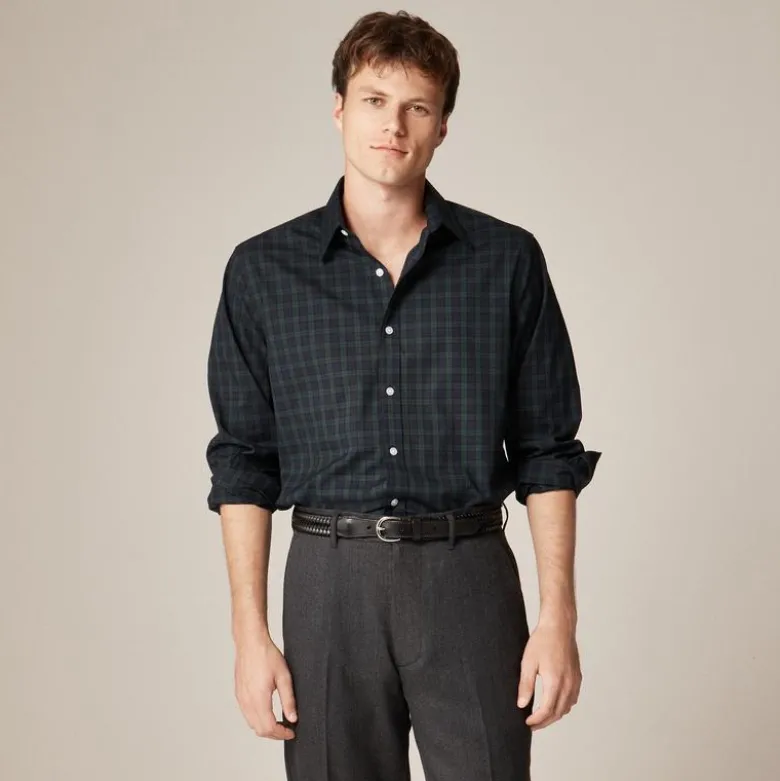 Bowery wrinkle-free dress shirt with point collar
