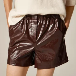 Boxer short in distressed faux leather
