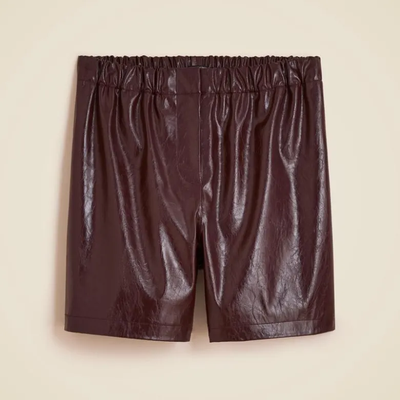 Boxer short in distressed faux leather