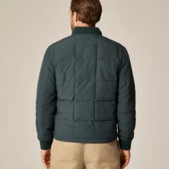 Box-quilt insulated bomber jacket with PrimaLoft®
