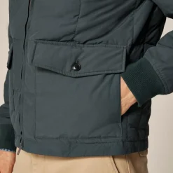 Box-quilt insulated bomber jacket with PrimaLoft®