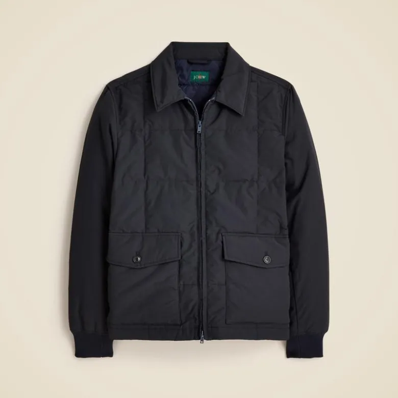 Box-quilt insulated jacket with PrimaLoft®