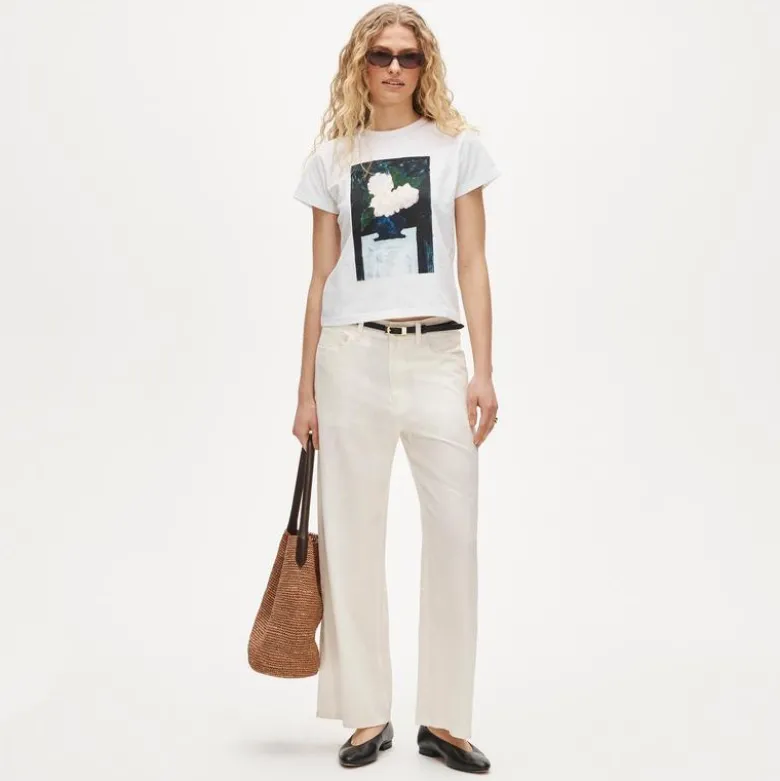 Boyfriend jersey classic-fit hand painted graphic T-shirt