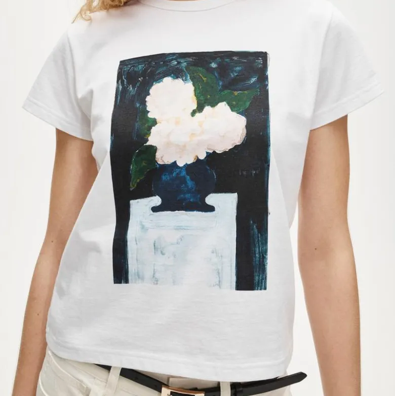 Boyfriend jersey classic-fit hand painted graphic T-shirt