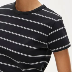 Boyfriend jersey classic-fit T-shirt in stripe