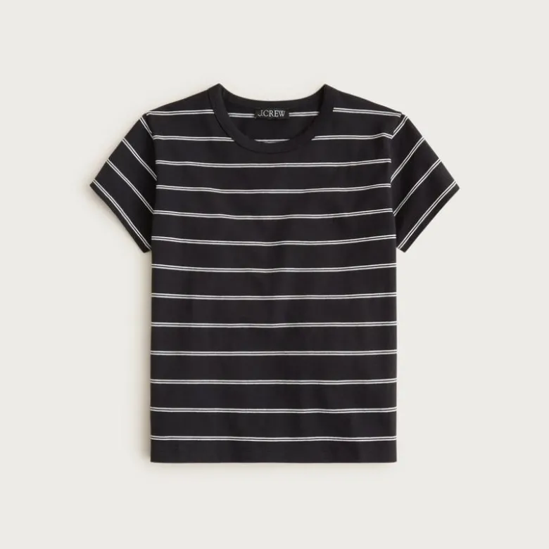 Boyfriend jersey classic-fit T-shirt in stripe