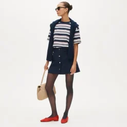 Boyfriend jersey oversized T-shirt in stripe