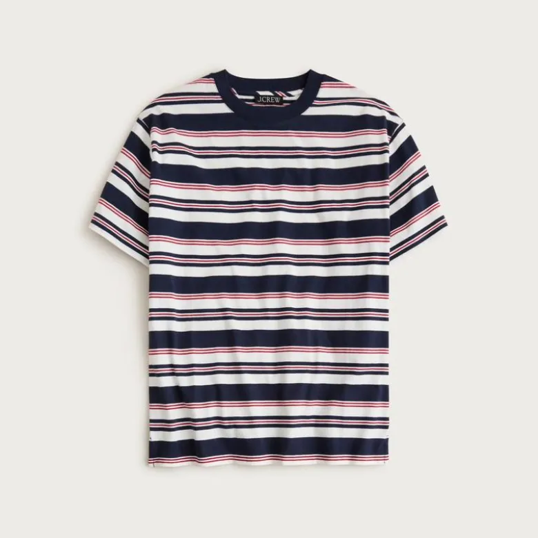 Boyfriend jersey oversized T-shirt in stripe