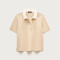 Boyfriend jersey short-sleeve polo shirt