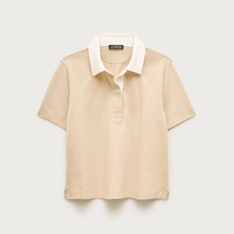 Boyfriend jersey short-sleeve polo shirt