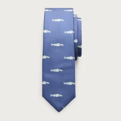 Boys' embroidered silk tie