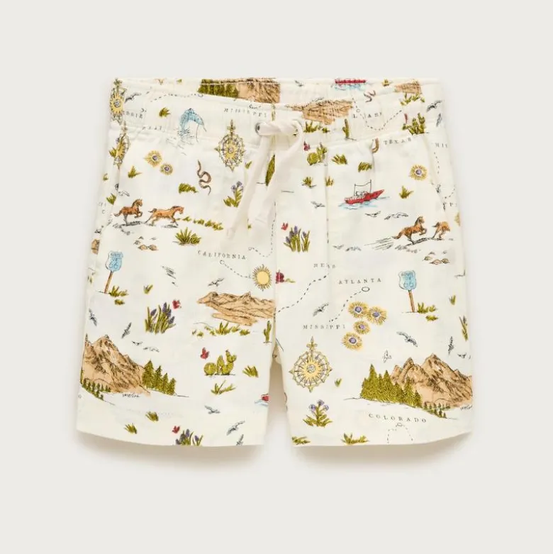 Boys' linen-blend dock short