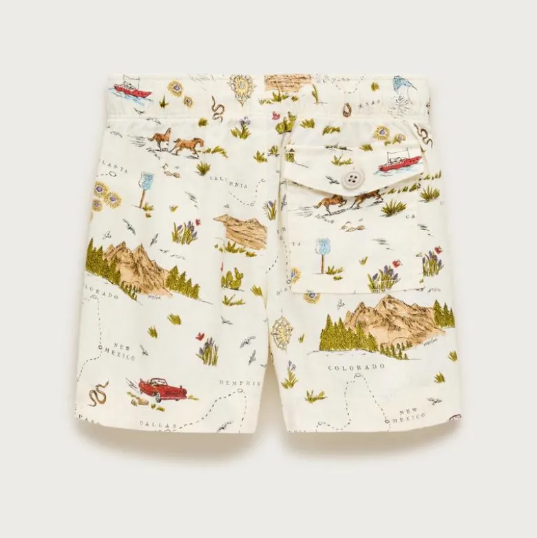 Boys' linen-blend dock short