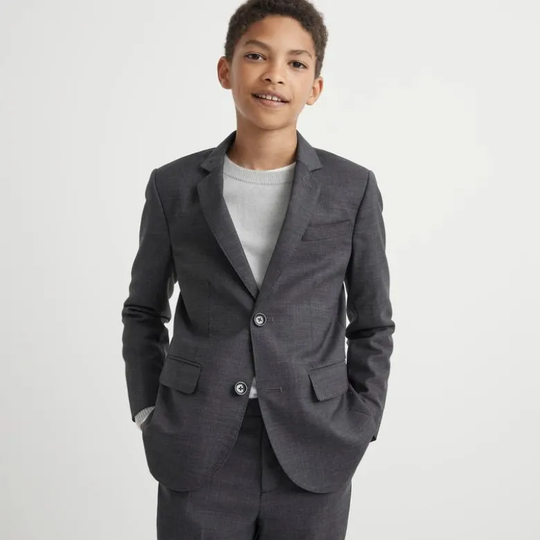 Boys' Ludlow suit jacket in stretch worsted wool blend