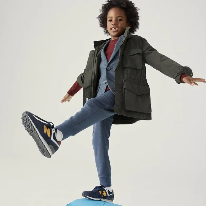 Boys' Ludlow suit jacket in wool-blend herringbone