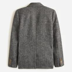 Boys' Ludlow suit jacket in wool-blend herringbone