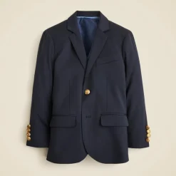 Boys' Ludlow two-button blazer in navy wool blend