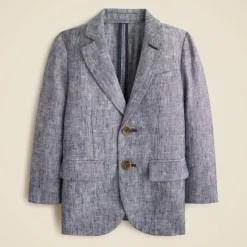 Boys' Ludlow unstructured suit jacket in linen blend